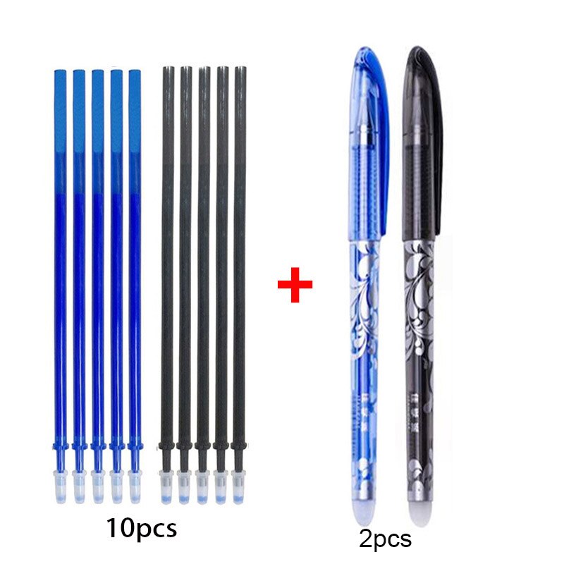 0.5mm erasable gel pen blue black ink gel pen erasable refill erasable pen washable handle writing stationery gel pen