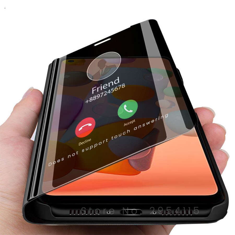 Samsun um 11 caso inteligente espelho flip capas casos para samsung galaxy a11 2020 sm-a115f/ds a115 6.4 stand stand suporte do telefone coque fundas capa
