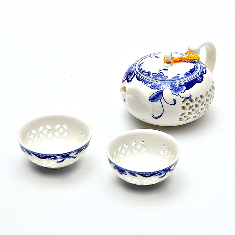 TANGPIN blauw-wit prachtige keramische theepot waterkokers thee cup porselein chinese kung fu thee set drinkware: Style E