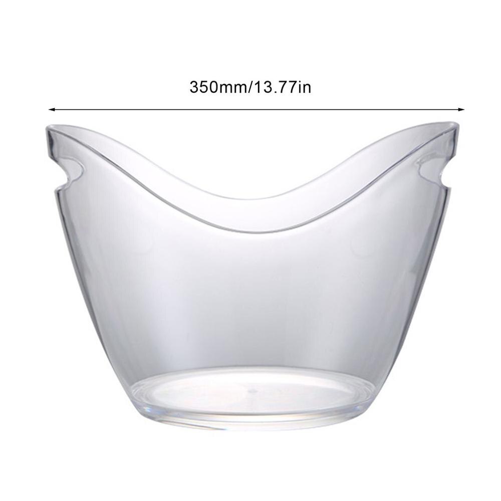 Food Grade Acrylic Material Plastic Transparent Ice Bucket Hygienic Bar Champagne Barrel Wine Beer Barrel Ktv: 8L medium