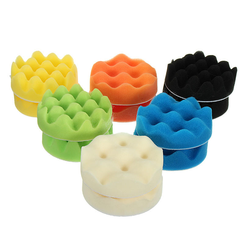 16pcs 4inch Sponge Polishing Foam Waxing Buffing Pads Kit Compound Auto Car motorcycle Drill