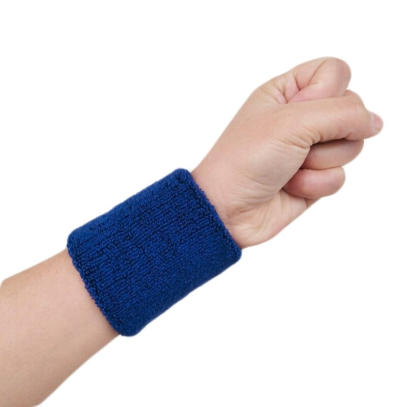 1Pcs Wristbands Sport Sweatband Hand Band Sweat Wrist Support Brace Wraps Guards For Gym Volleyball Basketball: BL