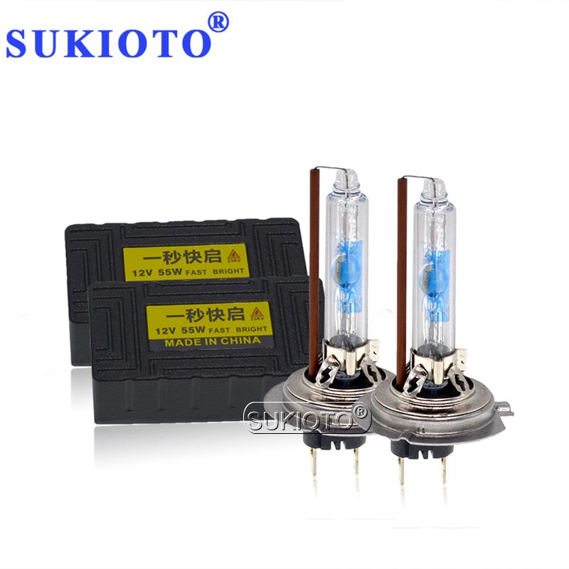 Sukioto Ac 55W H1 H7 H8 H11 9005 Canbus Hid Xenon Kit Geen Fout Mini Ballast 5500K Snel heldere Hid Lamp Auto Koplamp Mistlamp