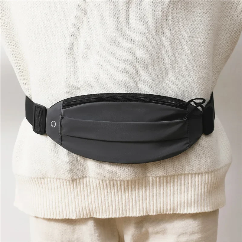 Men Women Outdoor Zipper Running Bags Invisible Close Fitting Refletive Large Capacity Waist Pack Storage Pouch For Phones Cards