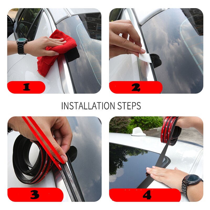 Auto Voorruit Dak Bescherming Sticker Rubberen Afdichting Strips Voor Ford Focus 2 Mk2 3 Mk3 Mk1 Fiesta Ranger Mondeo Mk4 fusion Kuga