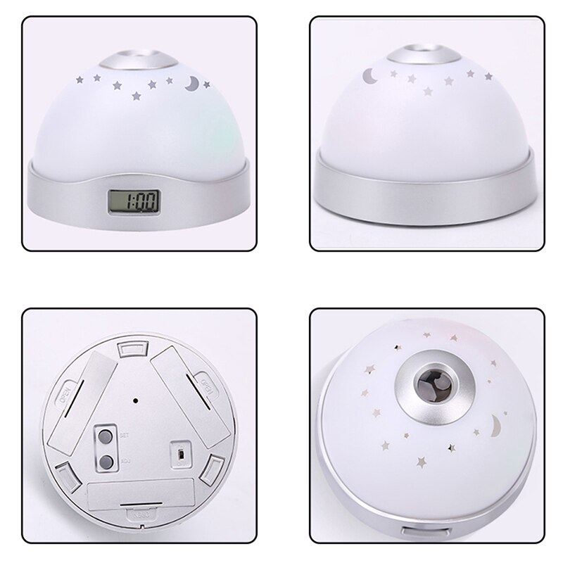 7 Colour Changes Sky Projection Alarm Clock Digital Projection Large Number Clock Snooze For Bedroom Office
