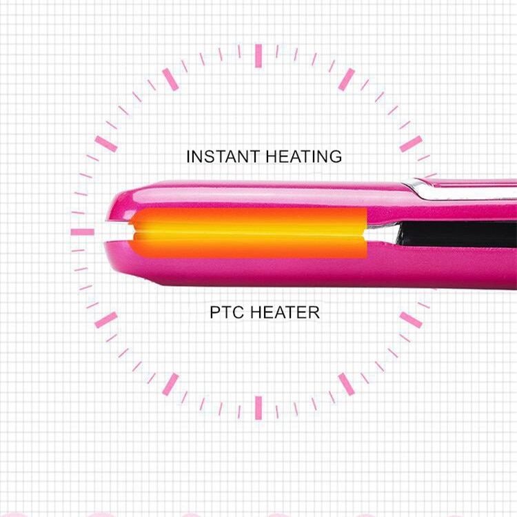 Cordless Use Hair Straightener Iron Wireless Hair Curler 2500mAh Battery Powered with Charge Socket USB Charge