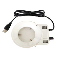 Adjustable 48pcs Led Ring Light illuminator Lamp For Microscope Industrial Camera Magnifier trinocular /binocular microscope: White color