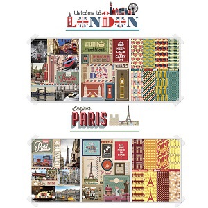 Vintage Londen/Parijs Reizen Sticker Retro Label Afdichtingen