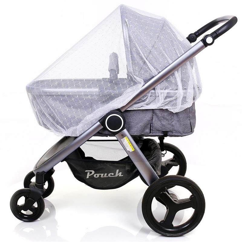 1pcs Kinderwagen Borduren Zonnescherm Klamboe Voor Wandelwagen Accessoires Baby Buggy Autostoel Zonnescherm Netting Voor Pasgeboren