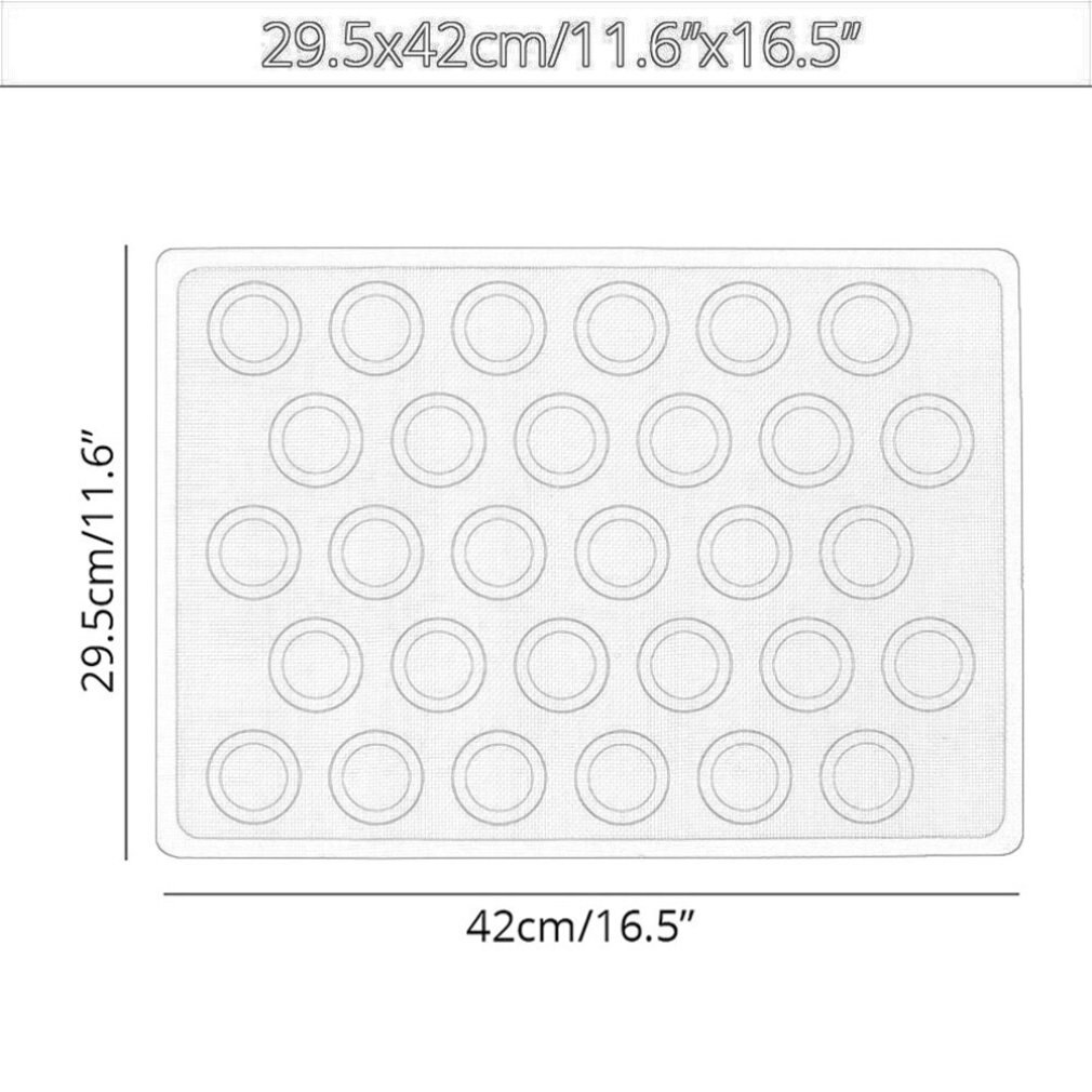 Silicone Macaron Baking Mat for Bake Pans Macaroon Pastry Cookie Makin Grade Nonstick Baking Kitchen