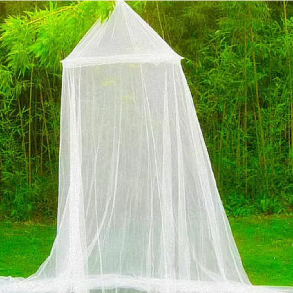 Yellow 8 Colors Round Lace Insect Bed Canopy Netting Curtain Dome Mosquito Net House Bedding Summer: white