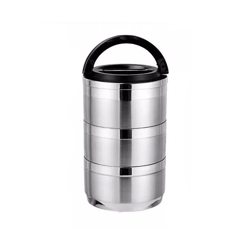 Portable Office Worker Bento Box Stainless Steel Picnic Insulation Leakproof Food Container Kitchen Large Lunch Box Tableware: 3 Layer