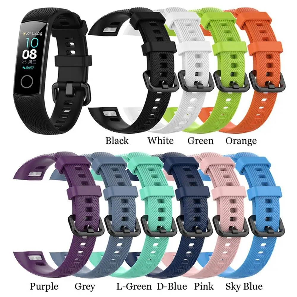 4 stuks riem voor Honor Band 5 4 polsbandjes Sport kleurrijke band siliconen vervangende armband voor Honor Band 5 slimme accessoires
