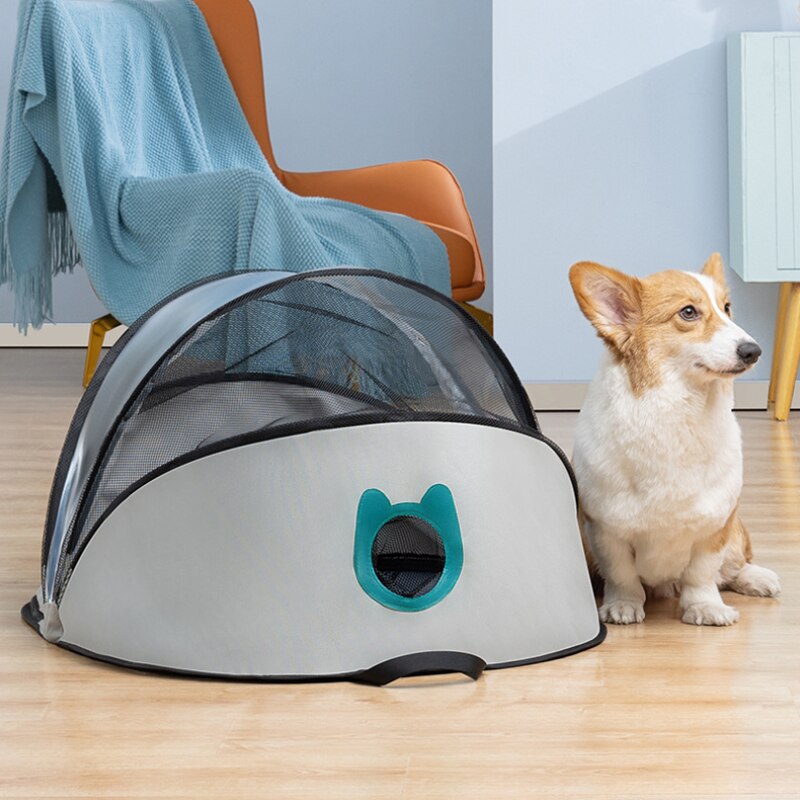 Boîte de séchage pour animaux domestiques, , Cage de soufflage pour chat, chien, tente, sac de toilettage, salle de séchage pour animaux domestiques, système de séchage mains libres multifonction: Grey