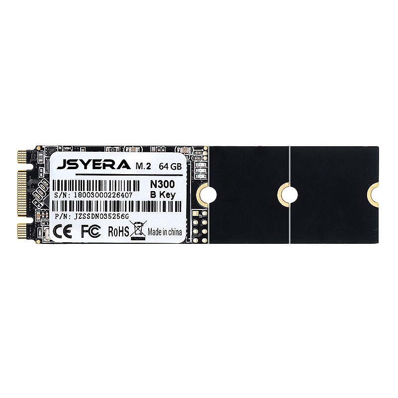 JSYERA 64GB NGFF M.2 SSD 2280 M.2 B Key Interface SATA Protocol Solid State Drive, Suitable for Desktop / Laptop: Default Title