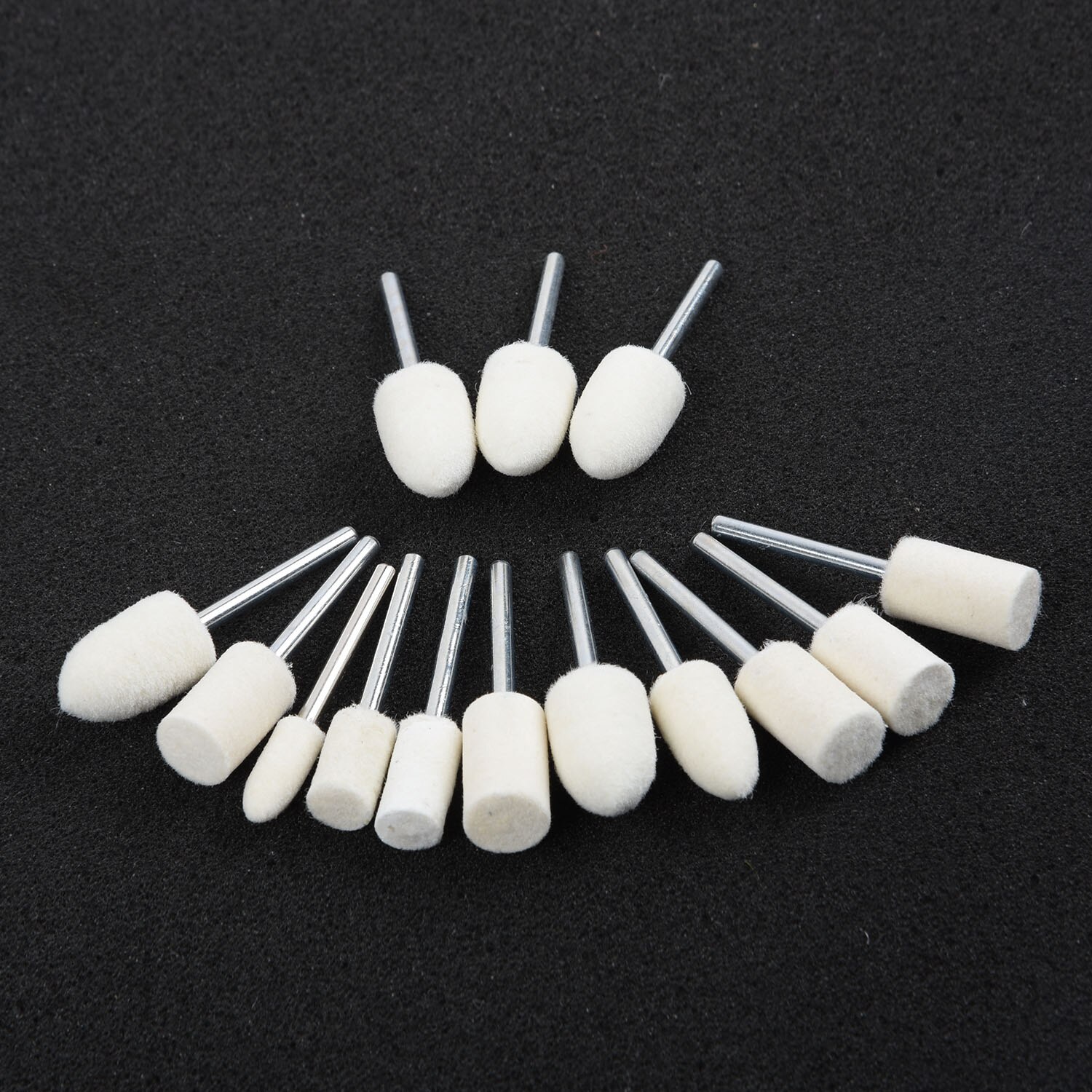 25pcs Polishing Buffing Pads Wheel Wool Felt For Rotary Tool Kits Accessories