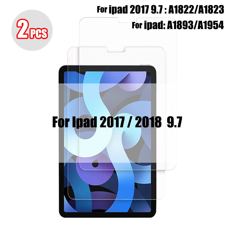 2 sztuk szkło hartowane dla Ipad Pro 11 12.9 9 10.2 10.5 Air 4 3 2 ochraniacz ekranu tabletu dla Ipad Mini 6 5 4 3 1 2020 2021 szklany: For ipad 2017 2018