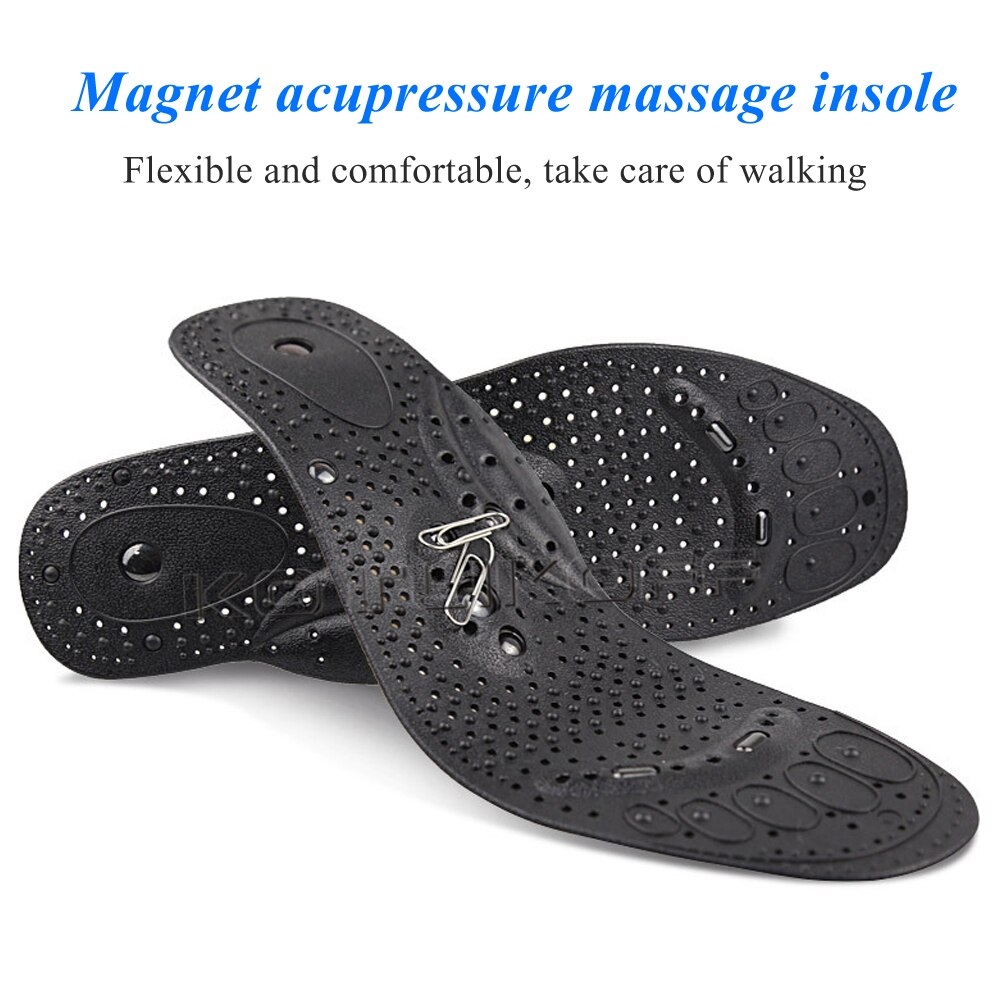 Unisex akupressur magnetisk massage indlægssål fodterapi zoneterapi smertelindring sundhed massager sko såler tilbehør indsatser
