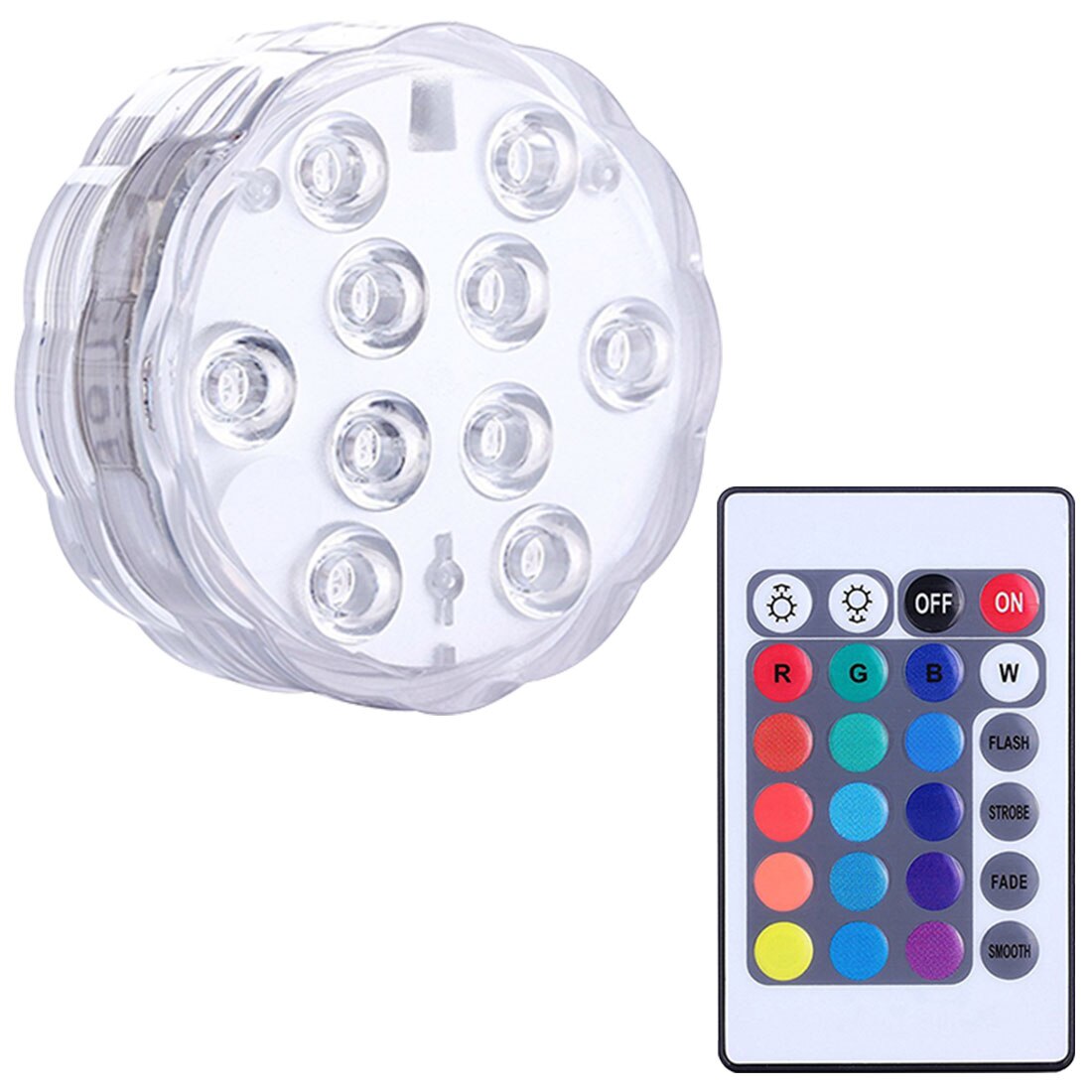 10/13 LED unterwasser beleuchtung Party Ich bin Freien Garten Dekoration Fernbedienung Gesteuert RGB Tauch Licht Batterie Betrieben: 1 hell 1 Kontrolle