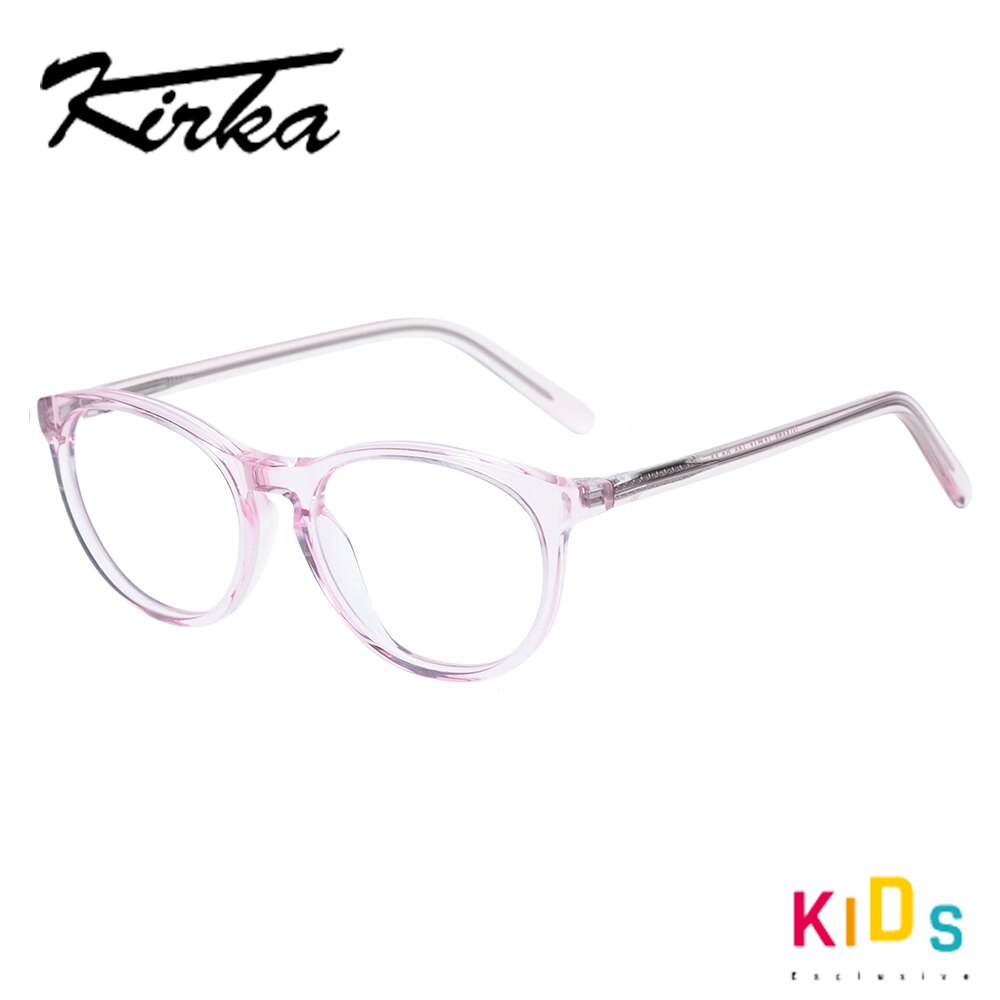Kirka Transparent Glasses Kids Child Girl Round Glasses Frame Myopia Optic Spectacle Retro Frame Kids Computer Glasses Frame