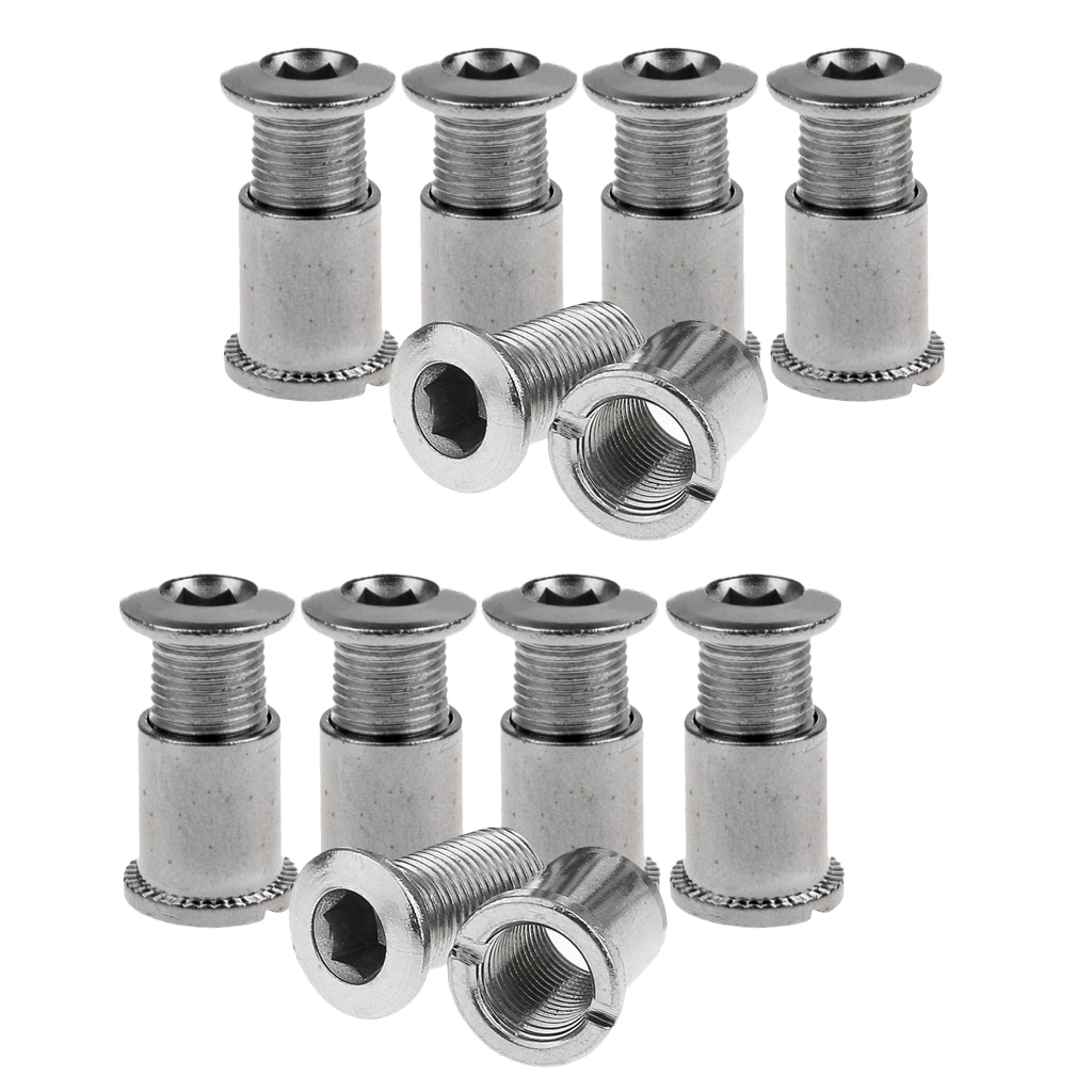 10 Pairs Stainless Steel Crankset Bolts Chainring Bolts Chainwheel Bolts