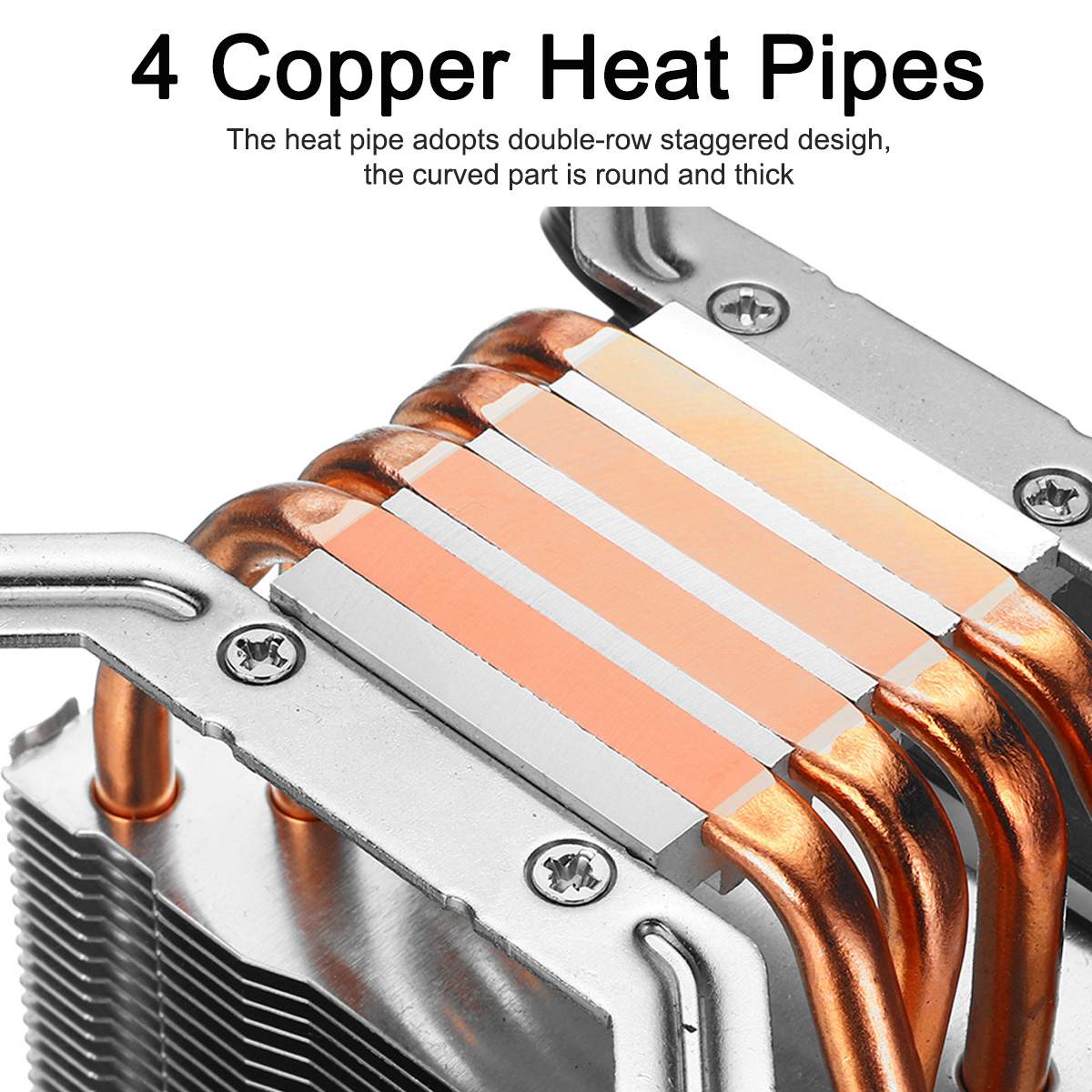 4 Copper Heatpipe CPU Cooler for Aurora Light Cooling Fan 90mm with RGB for Intel LGA CPU Cooler Heatsink Radiator