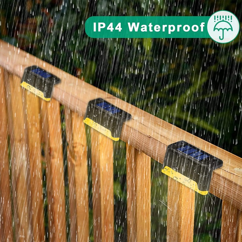 Solar led lys udendørs trappe lampe vandtæt varm balkon have gård dekoration landskab hegn dæk lys