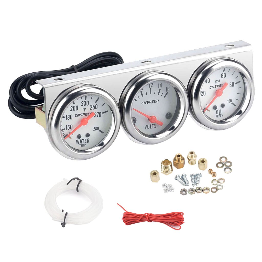 2" 52mm Oil Pressure Gauge Oil Press Meter W/ 1/8 NPT Sensor 0-100 PSI LED 12V E - Foto 5