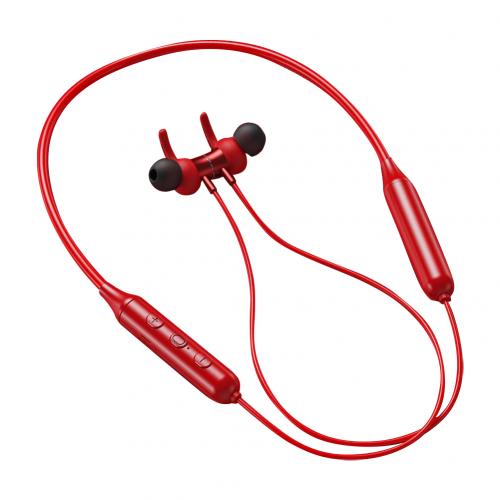 DD9 cou suspendu étanche magnétique sans fil Bluetooth stéréo sport écouteur: Rouge