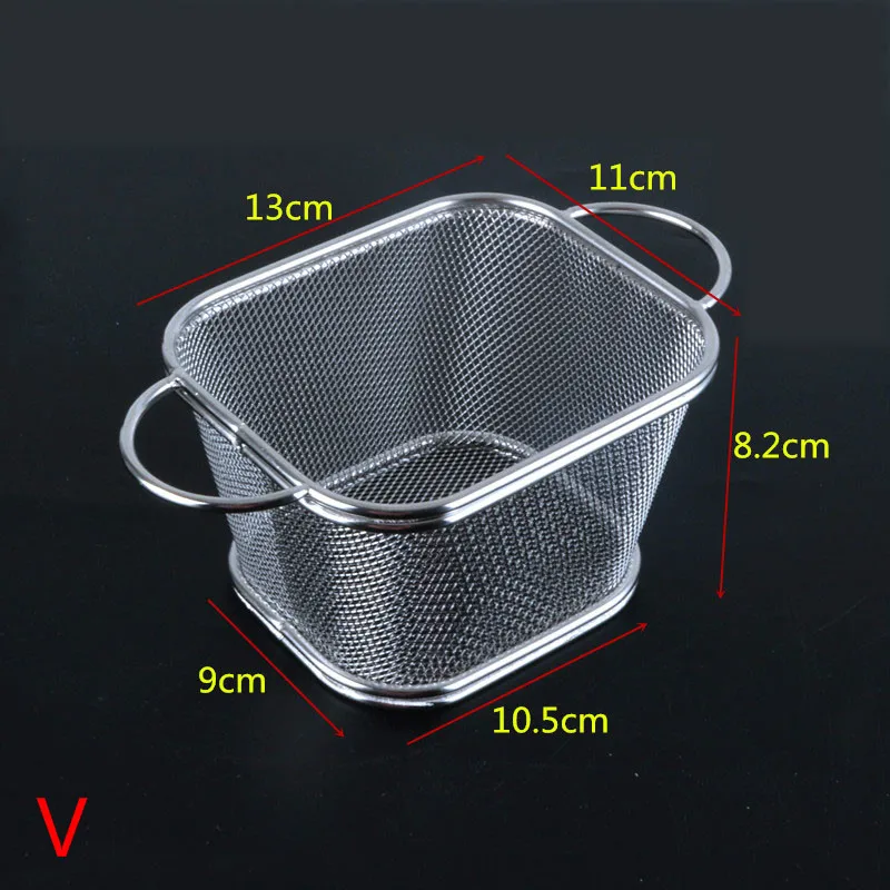 Mini Cesta De Fritação De Aço Inoxidável, Pequena Cesta De Fritação, Tela De Filtro, Lanche Comercial, Dim sum, Quadro De Cesta