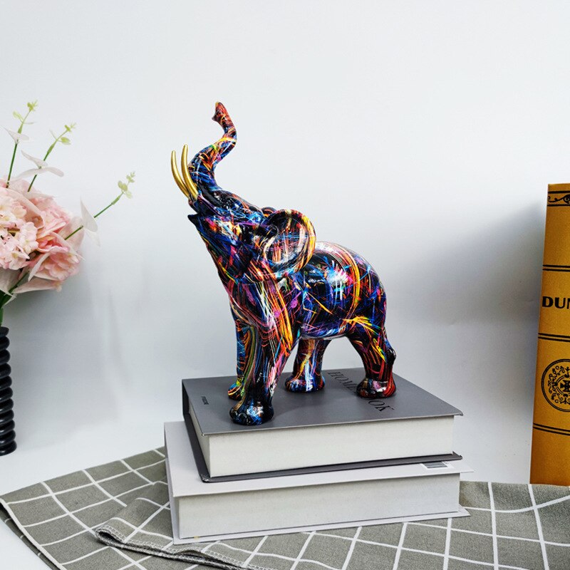 home decor dazzle elephant decoration, living room, lobby, wine cabinet table top, modern arts and crafts decoration