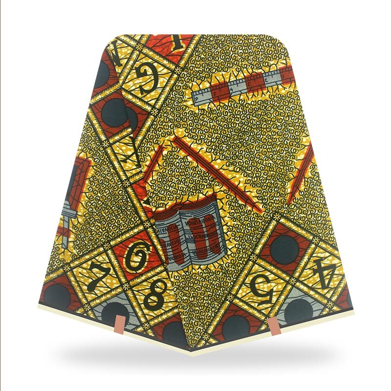 Letter Cotton Original African Ankara Fabric Print Fabric Pagne Africain Wax 6yards Y1116-15