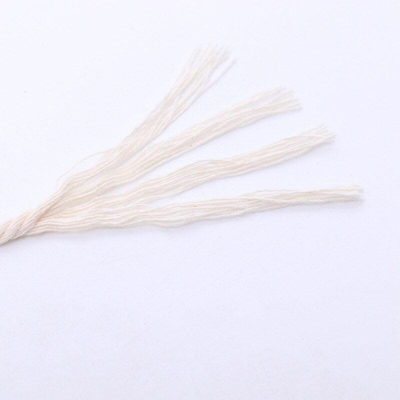 3mm 4mm 5mm 6mm Macrame Rope Natural Beige Cotton Cord Twisted String For DIY Craft Handmade Home Decoration Wedding Accessories