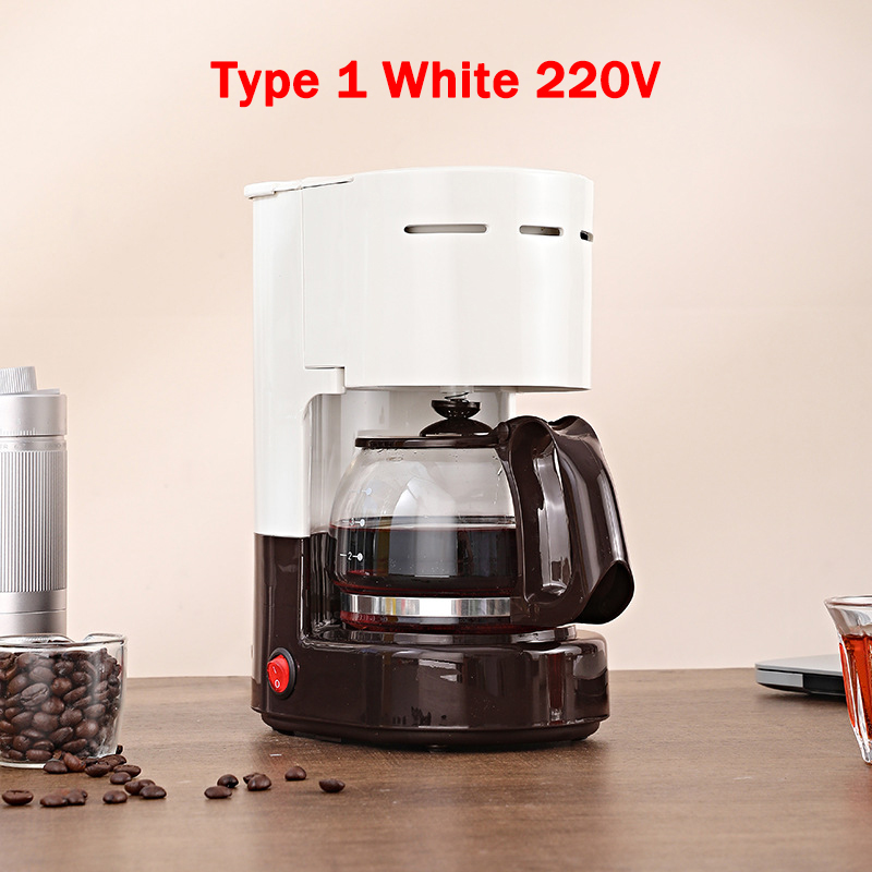 Cafetera de goteo eléctrica de 110V, tetera de elaboración semiautomática para el hogar de 650ml, cafetera americana, cafetera Espresso de 220V