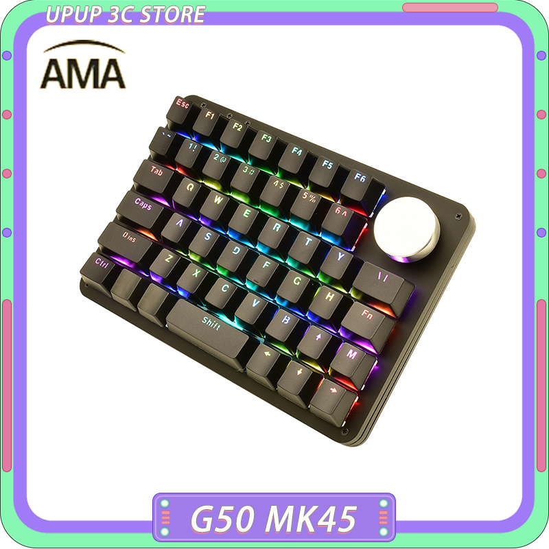 Mini teclado mecánico G50 Mk45, perilla de teclado numérico RGB, teclado de programación Macro, accesorios ergonómicos, de dibujo, de oficina