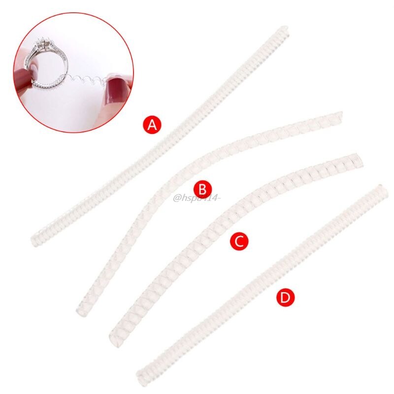 Schmuck Werkzeug Ring Teller Invisible Transparent Spirale Schnur Spannung Minderer Einstellbar Größen