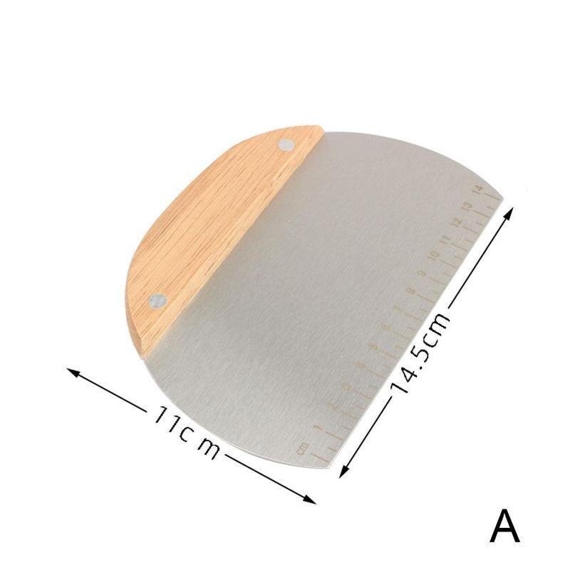 1 ud. Espátula para masa de acero inoxidable cortador de pastelería graduado para pan galletas masa espátula herramientas para hornear utensilios de cocina: A