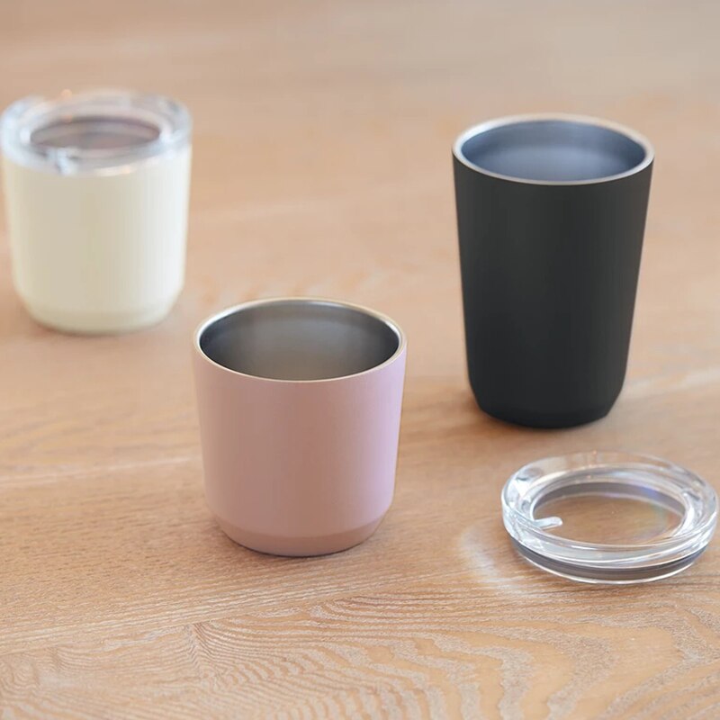 Taza Termo de acero inoxidable para café, vaso de viaje con tapa para llevar en el coche, ideal para , 240ml, 360ml, 304, 18/8