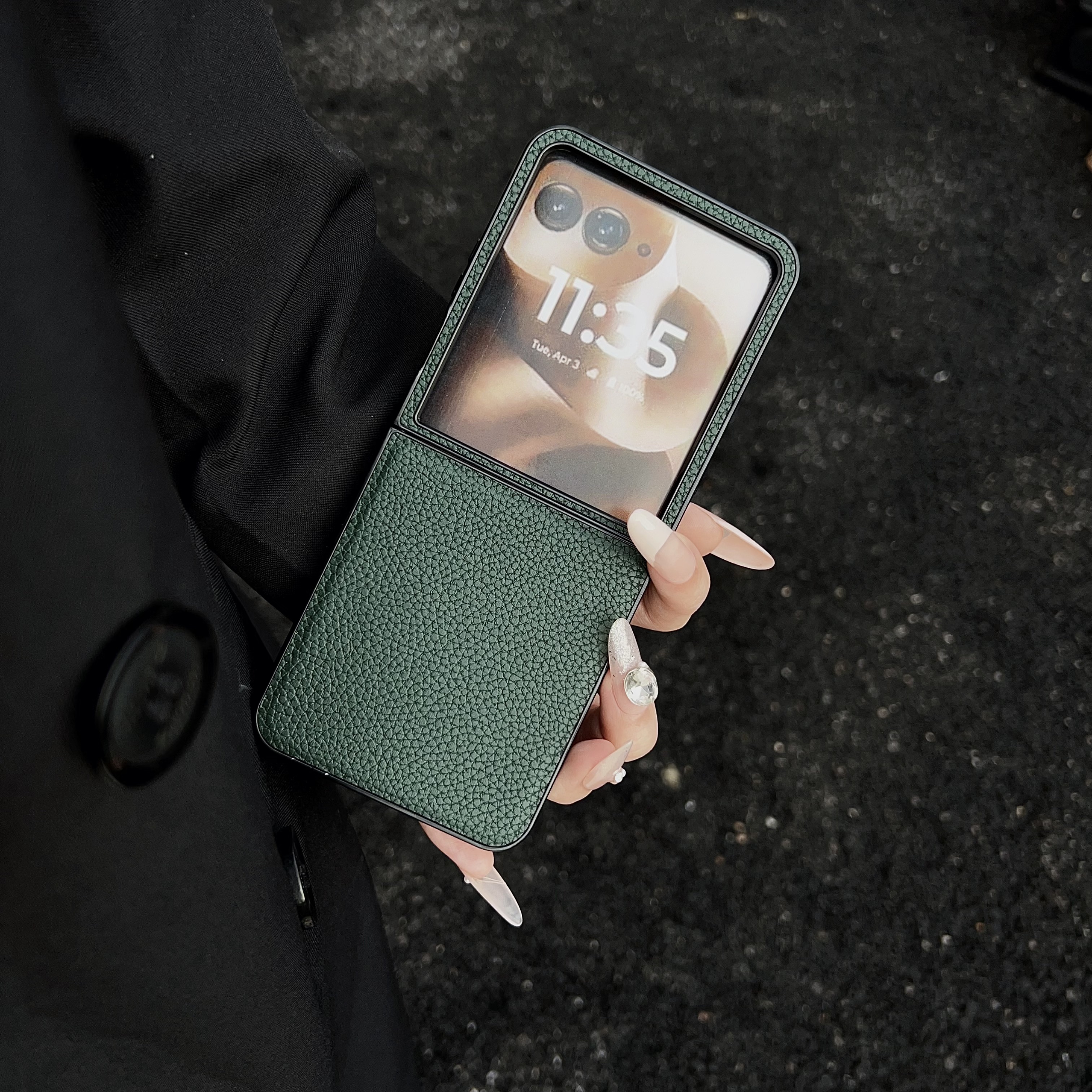Premium PU Leather Case Hard Plastic Cover For Motorola Razr 50 60 Ultra Razr50 Plus