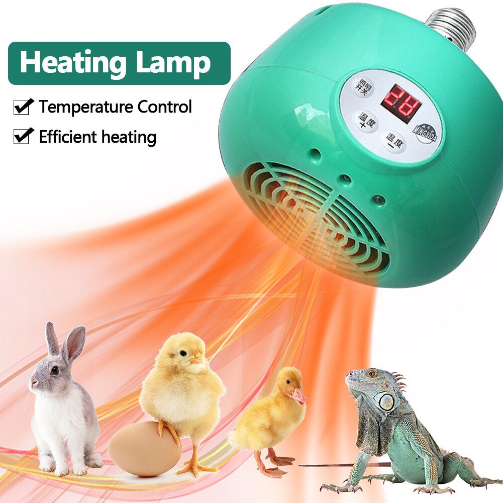 Lampe chauffante pour ferme, 100-300W, E27, 220V, lumière chaude pour cochon, poulet, canard, incubateur, contrôleur de température, fournitures chauffantes