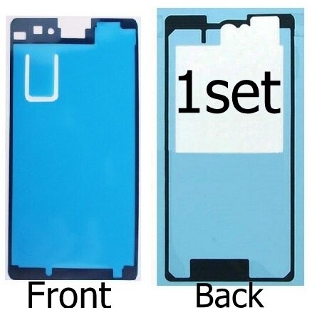 Cinta adhesiva Original para pantalla de Sony xperia Z1 mini M51W D5503, pegamento resistente al agua para carcasa de vidrio trasero, pegamento resistente al agua para SONY z1 compact 3m: 1set Front and Back