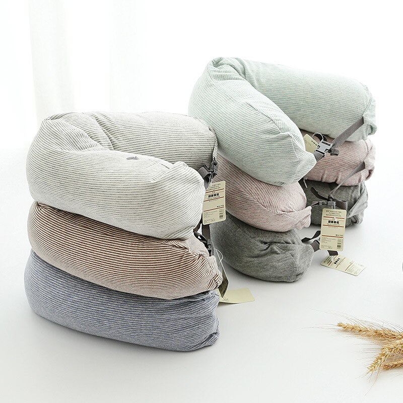 Japanese Lightweight Cotton U-shaped Pillow Pure Cotton Airplane Pillow Travel Pillow Neck Pillow