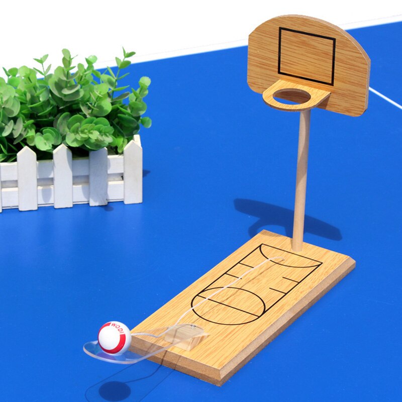 Mini Desktop Basketball Game Tabletop Portable Basketball Game Wooden Fun Sports Novelty Toy Family Travel or Office Game Set fo