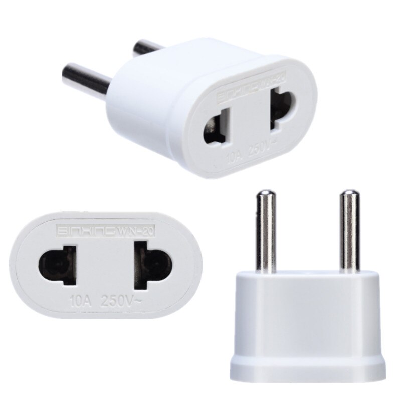 EU US USA EURO Europa Travel Power Plug Adapter Oplader Converter VS converter Wit: 5PCS / EU