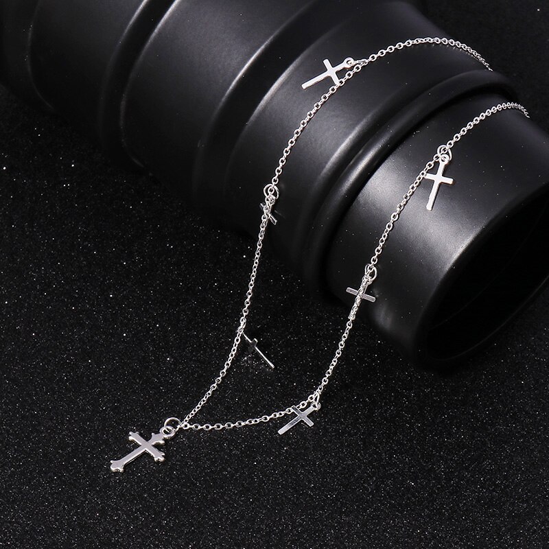 Cross Necklaces & Pendants for Women Choker Clavicle Chain Jewelry Collares