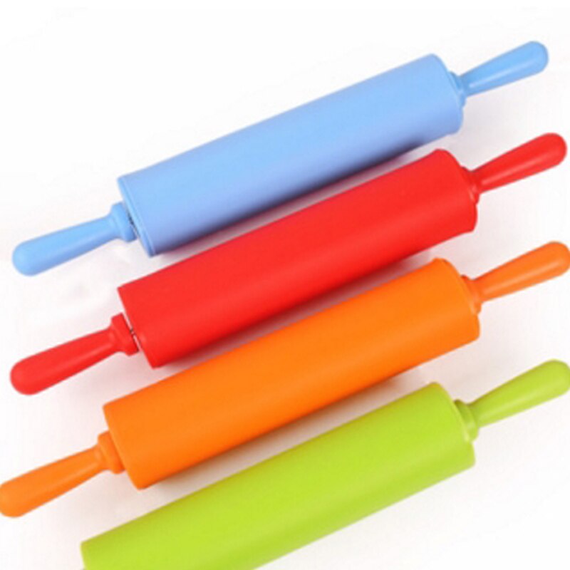 Non-stick Siliconen Food Grade Deegroller Fondant Rolling Pin Diy Keuken Gereedschap Knoedel Roller Cake Bakvormen Gereedschap 30x4.2cm