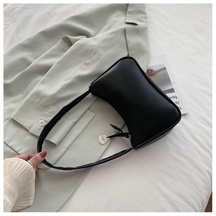 Retro Bags For Women Trendy Vintage Handbag Female Small Subaxillary Bags Casual Retro Mini Shoulder Bag Purple: Black