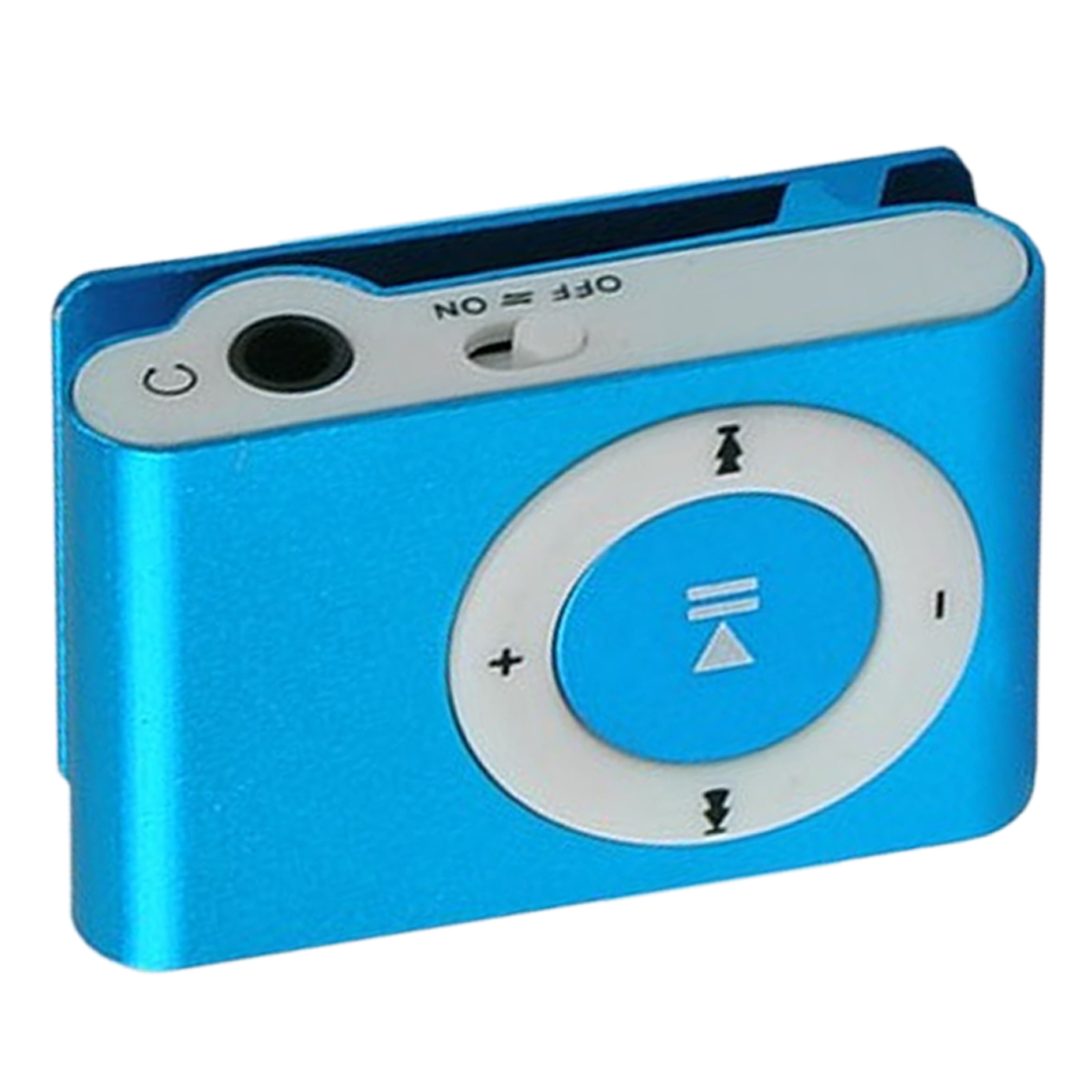 Centechia Tragbare Metall Clip MP3 Spieler mit 8 Süssigkeit Farben Keine Speicher Karte Musik-Spieler mit TF Slot: Blau