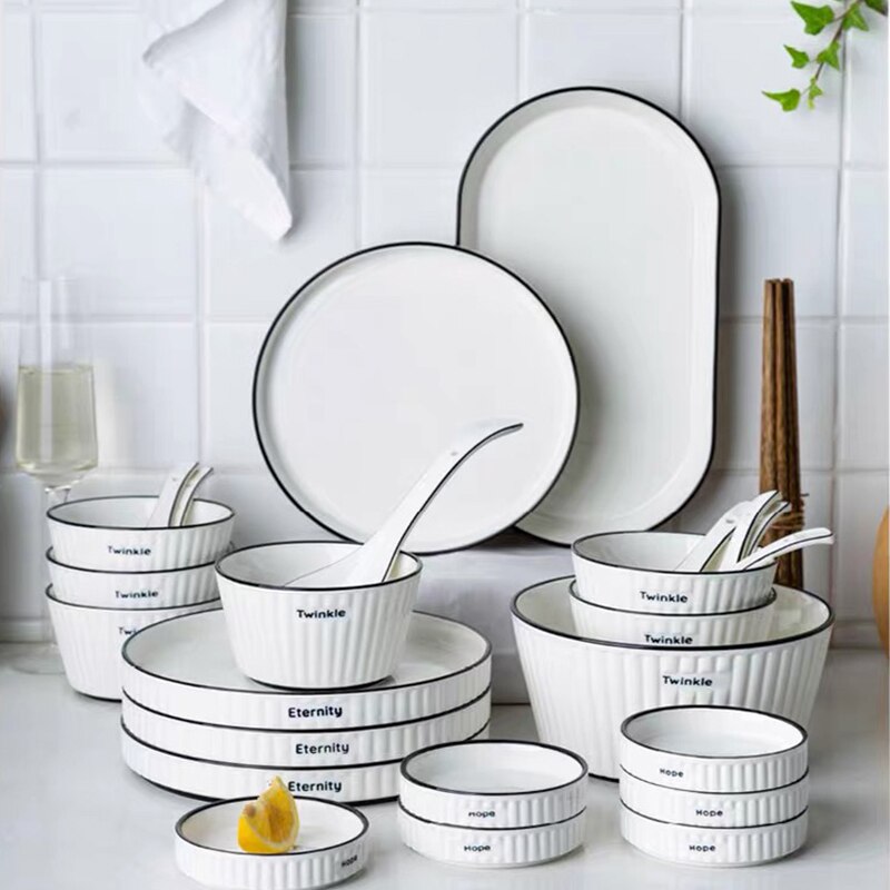 Jednokolorowa płyta ceramiczna stek talerz styl skandynawski zastawa stołowa miska deser danie talerze obiadowe zestaw obiadowy śliczny talerz